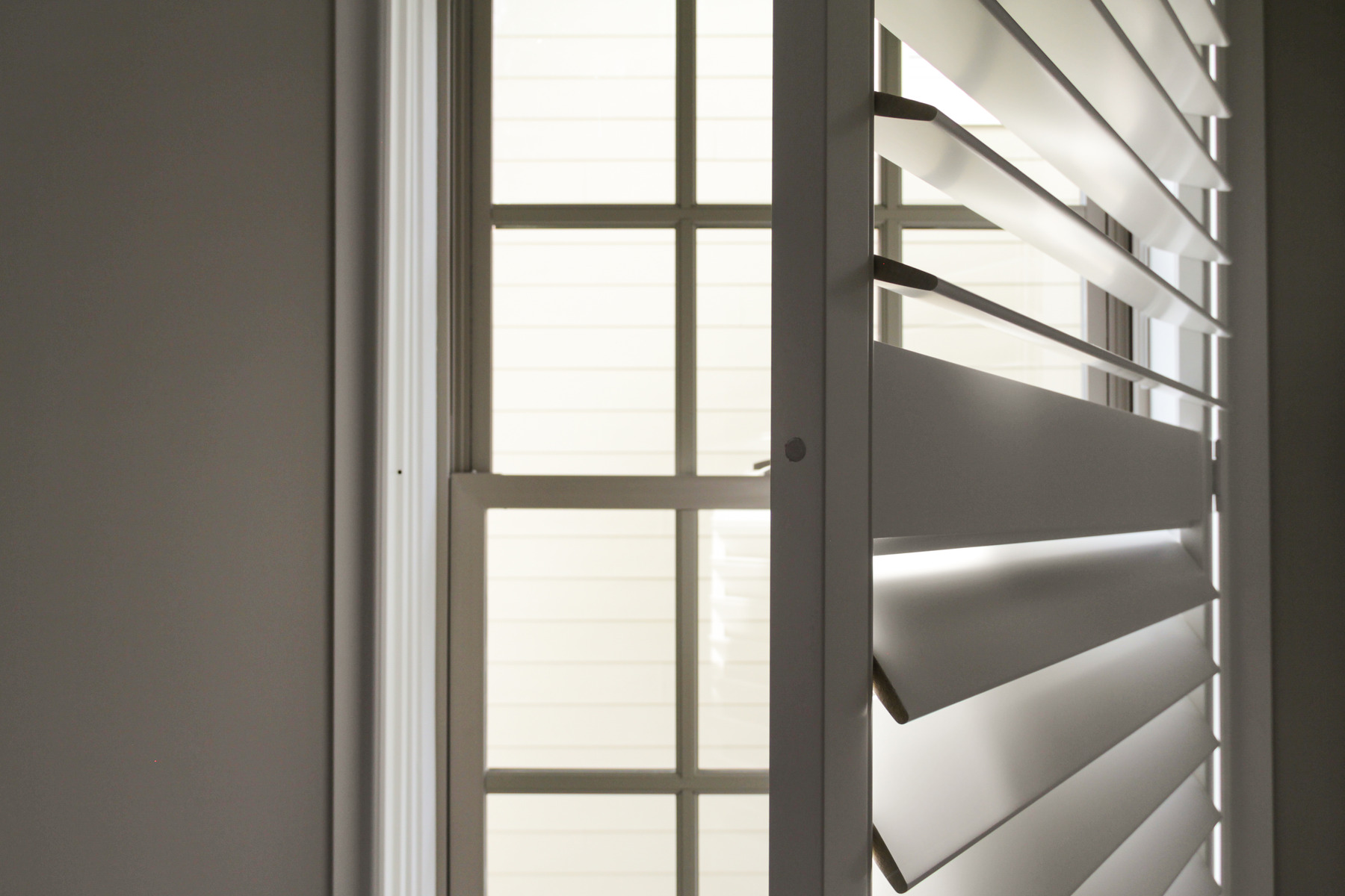 Open Plantation Shutter on Window