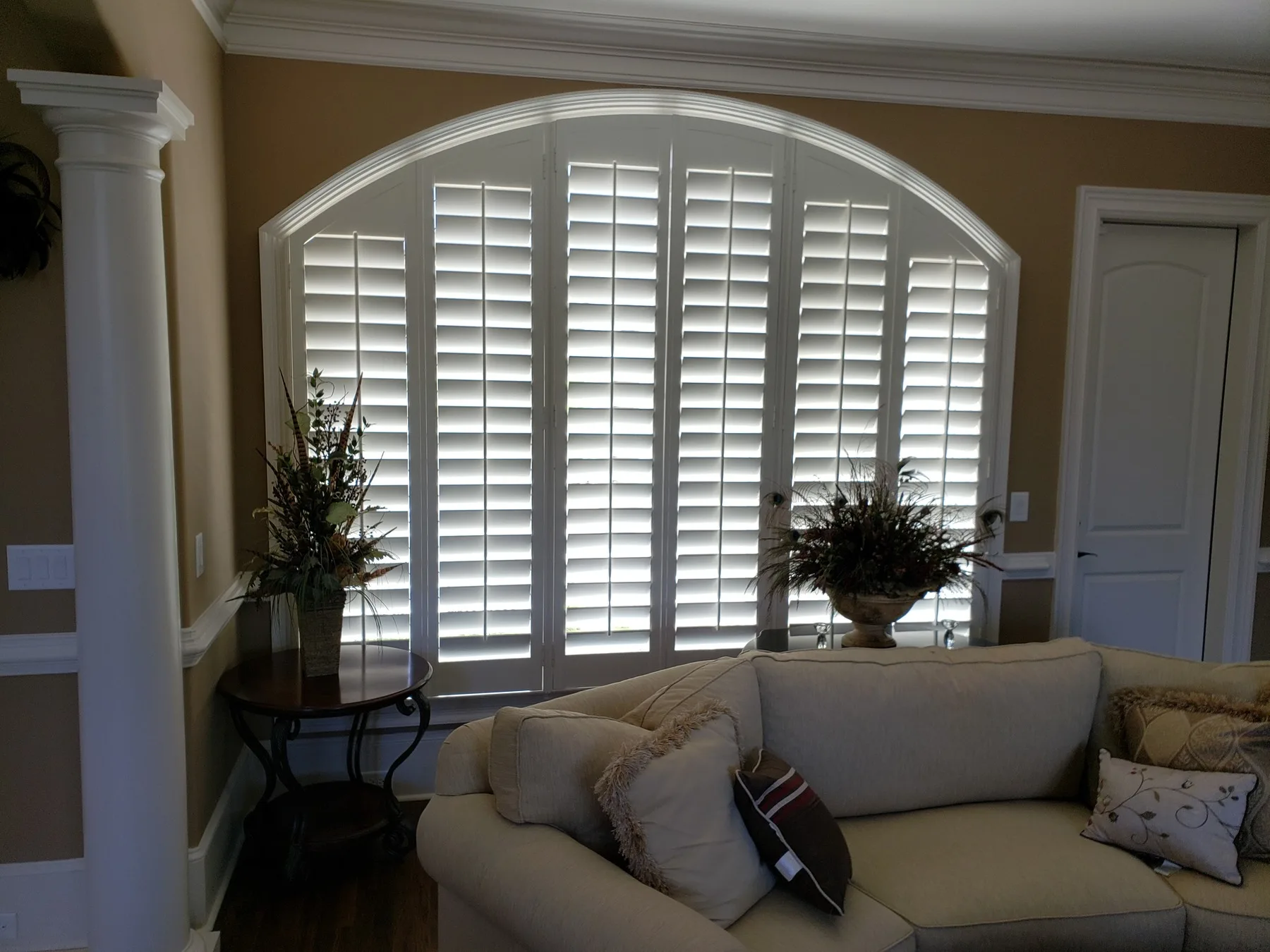 plantation shutters for arched windows